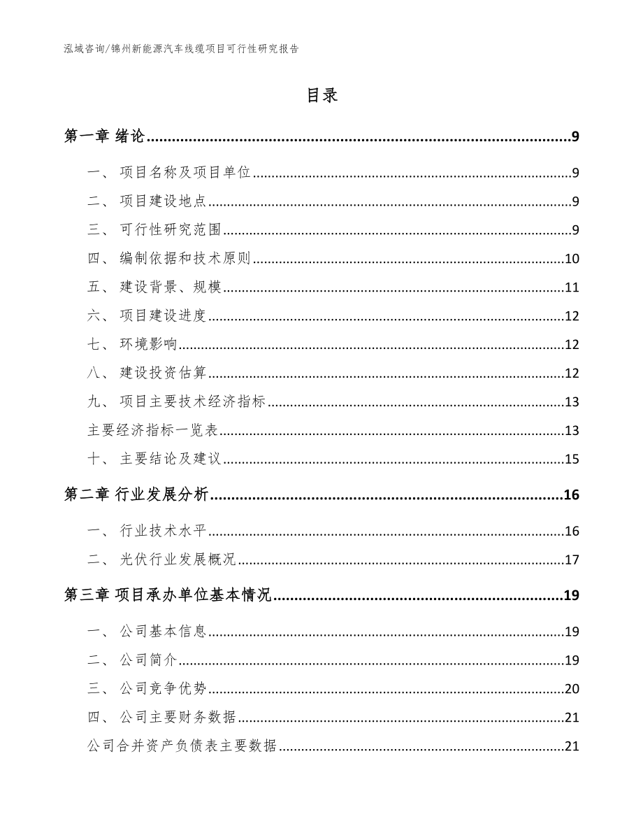 锦州新能源汽车线缆项目可行性研究报告【范文模板】_第3页