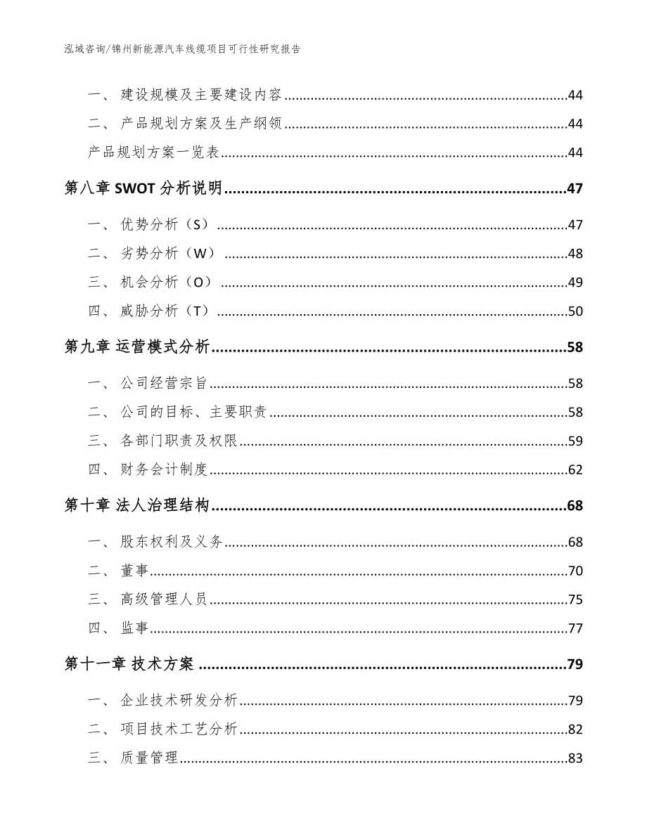 锦州新能源汽车线缆项目可行性研究报告【范文模板】_第5页