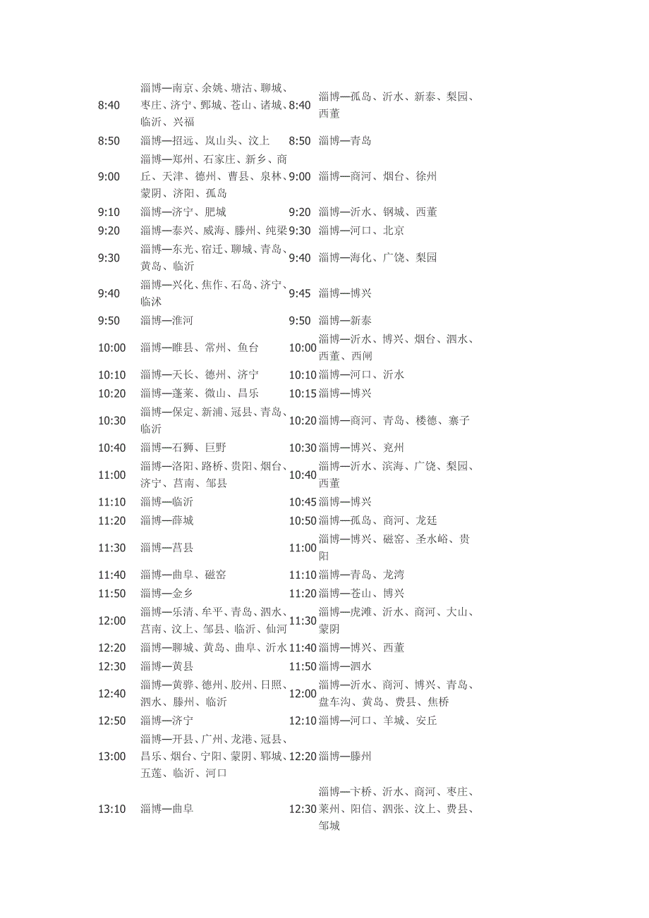 淄博客运中心时刻表.doc_第2页