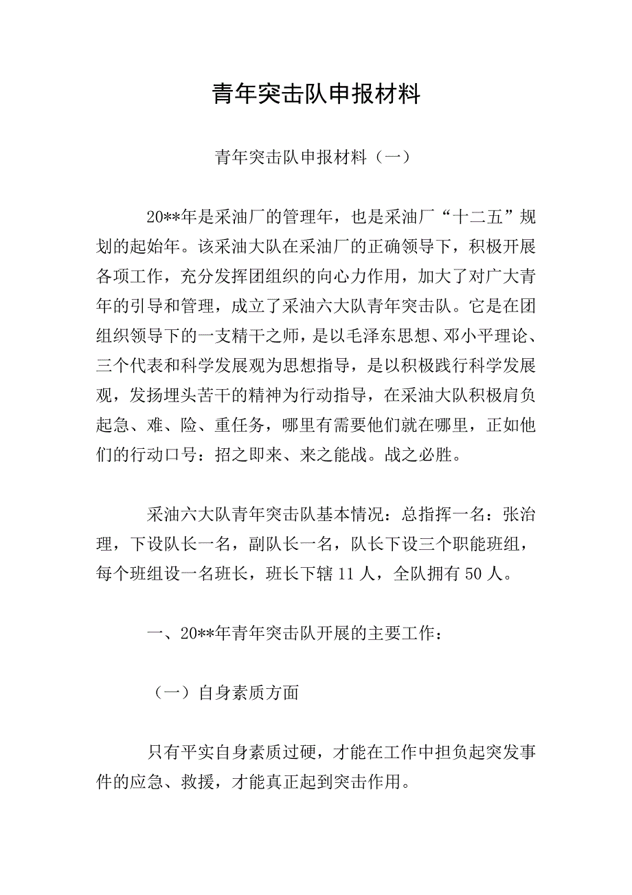 青年突击队申报材料.doc_第1页