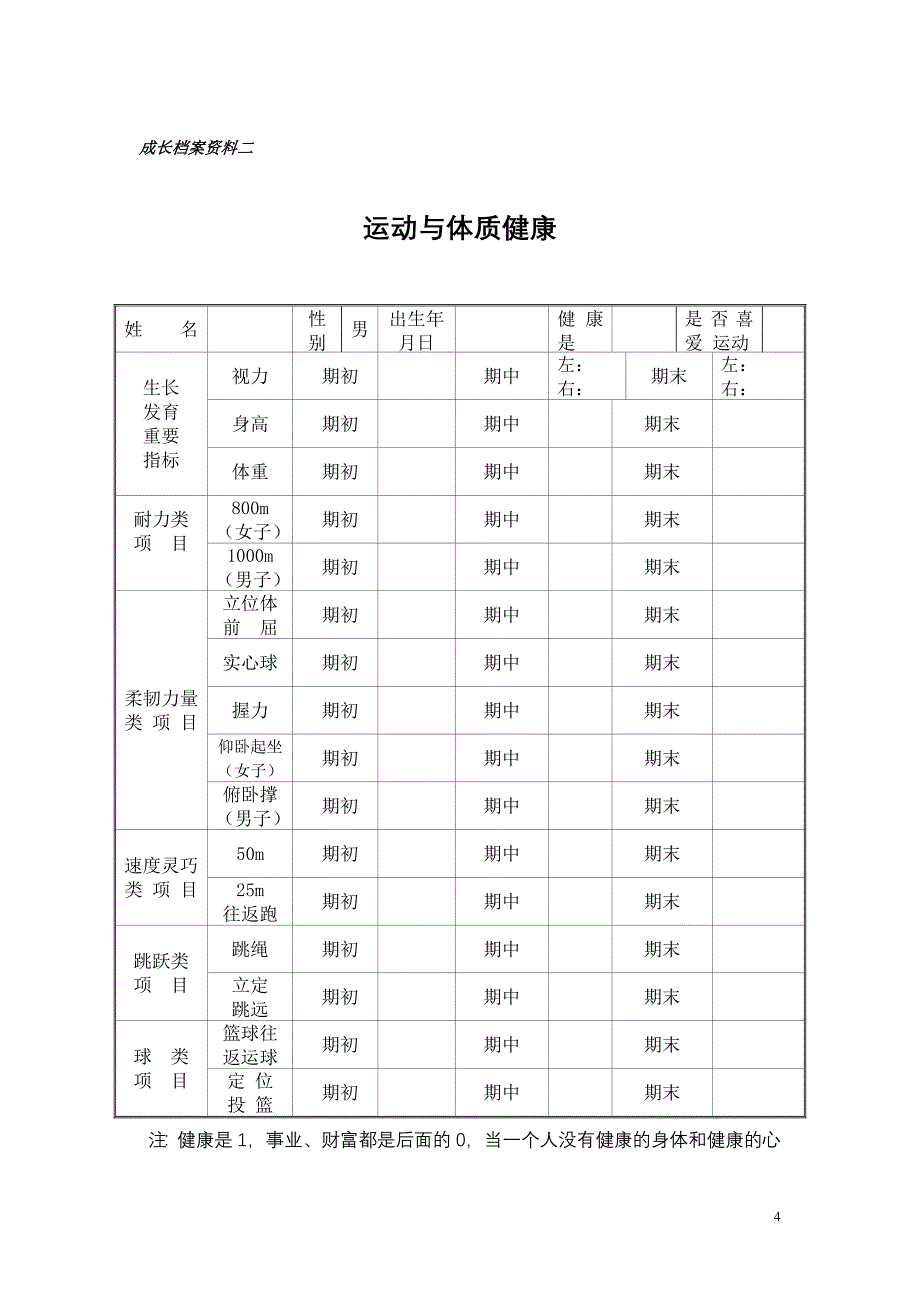 初中生成长档案 (2)_第4页