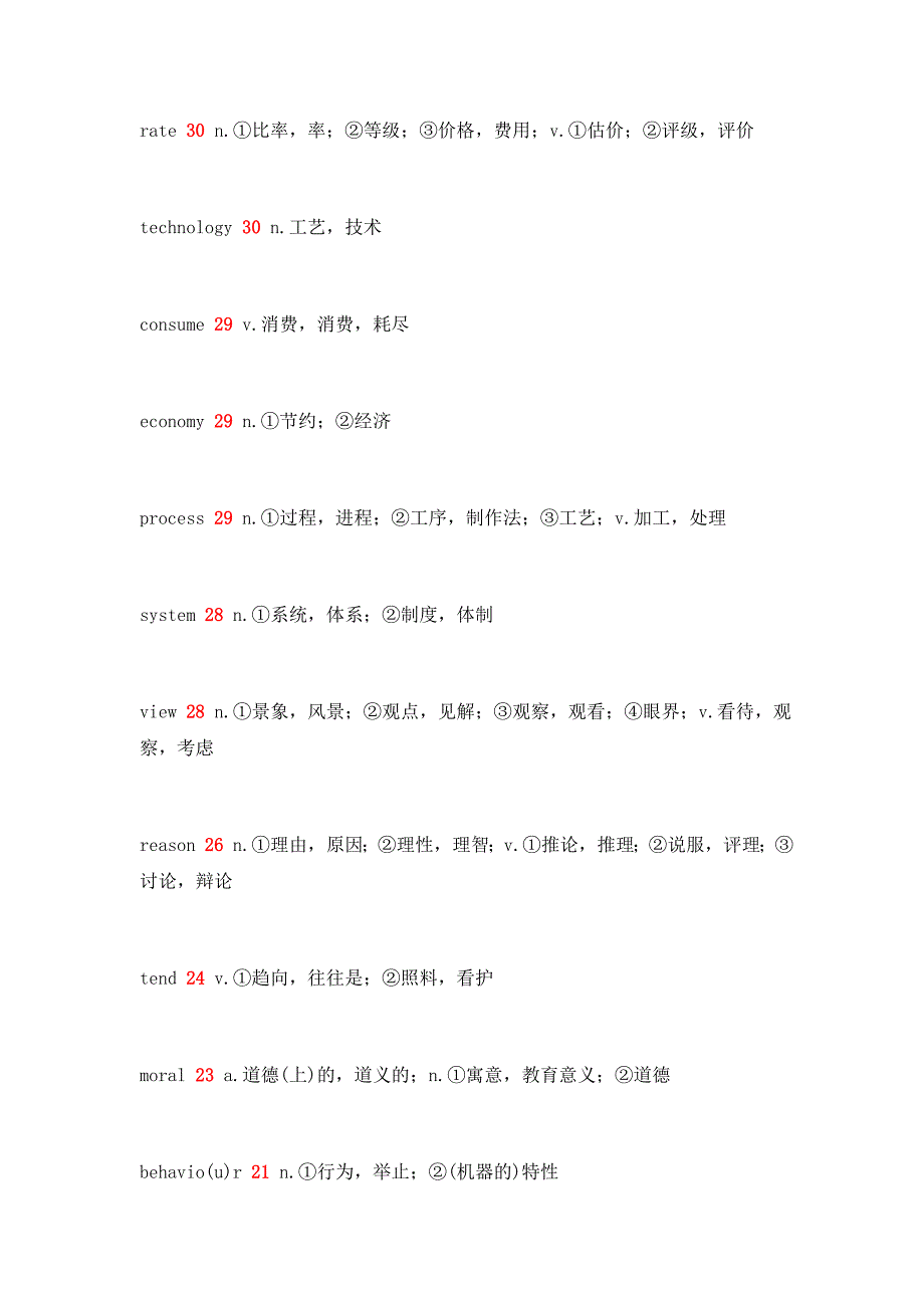 历年考研英语真题中出现10次以上的词汇.doc_第2页