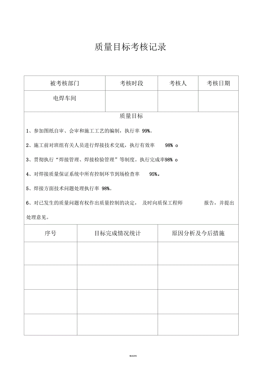 质量目标考核记录_第2页