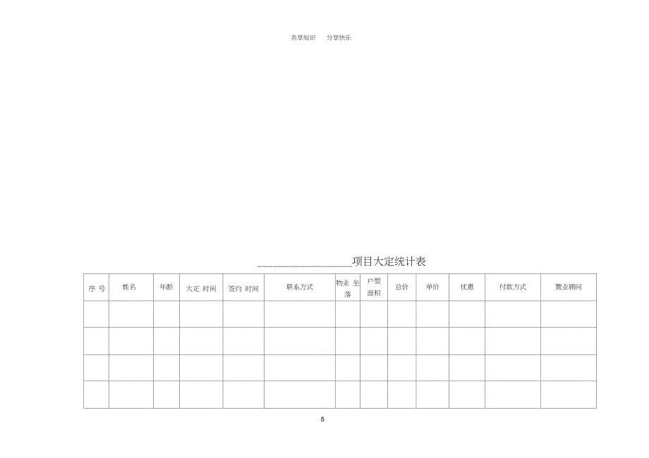 房地产销售常用表格大全_第5页