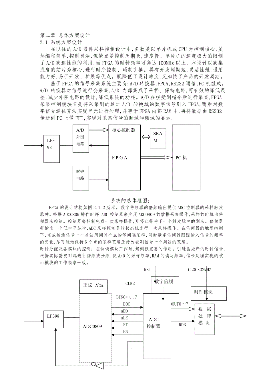 FPGA直接控制ADC0809对模拟信号进行采样_第1页