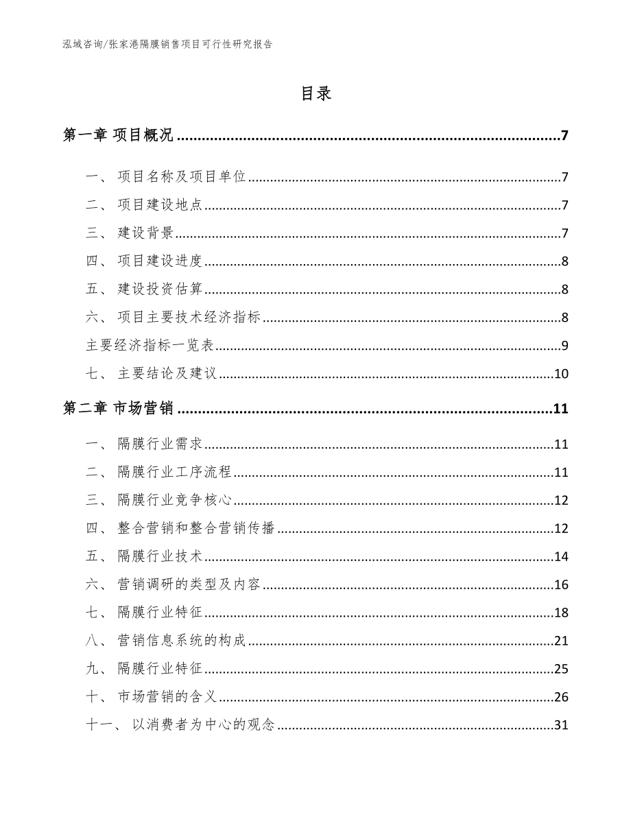 张家港隔膜销售项目可行性研究报告参考范文_第2页