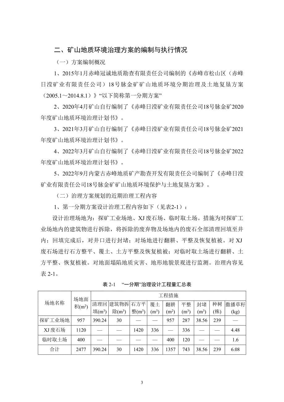 赤峰日滢矿业有限责任公司18号脉金矿2023年度矿山地质环境治理计划书.doc_第5页