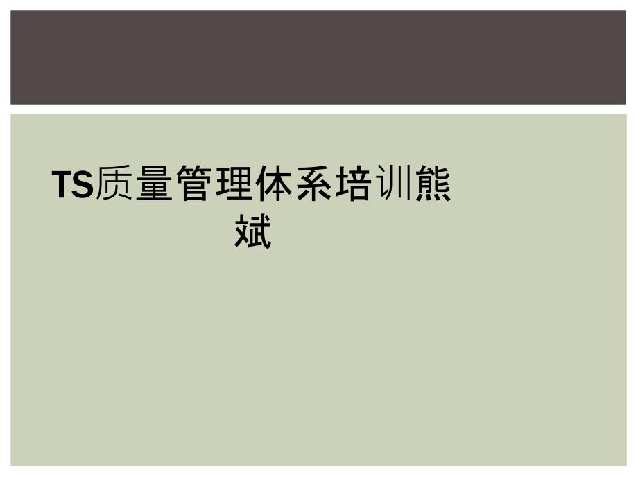 TS质量管理体系培训熊斌_第1页
