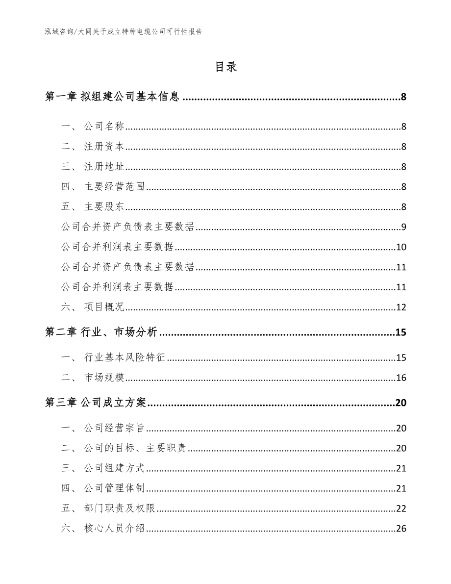 大同关于成立特种电缆公司可行性报告_第2页