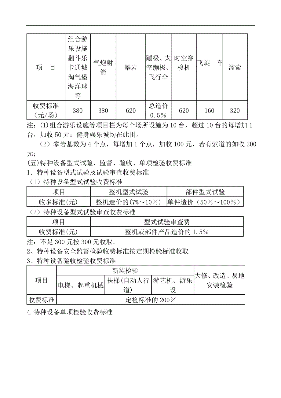 特种设备电梯检测收费标准_第3页