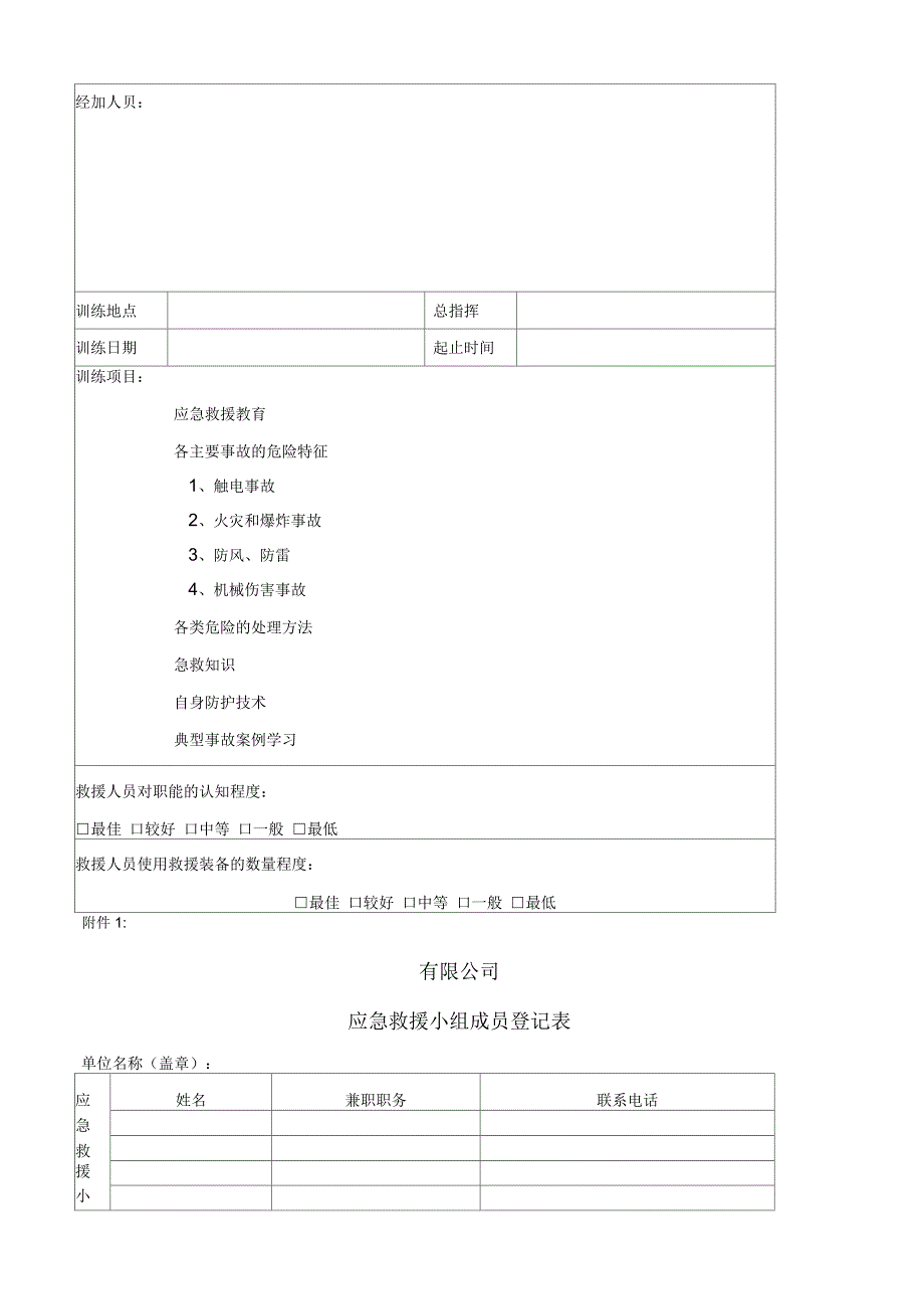 应急救援设备检查与维护保养记录_第2页