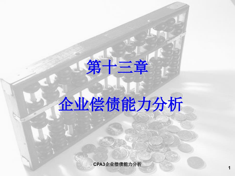 CPA3企业偿债能力分析课件_第1页