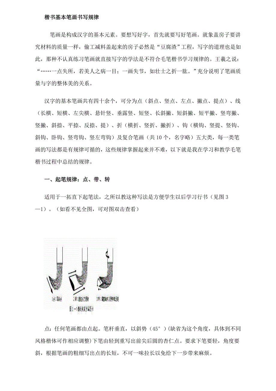 楷书基本笔画书写规律_第1页