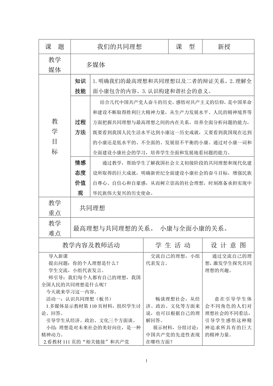 我们的共同理想.doc_第1页