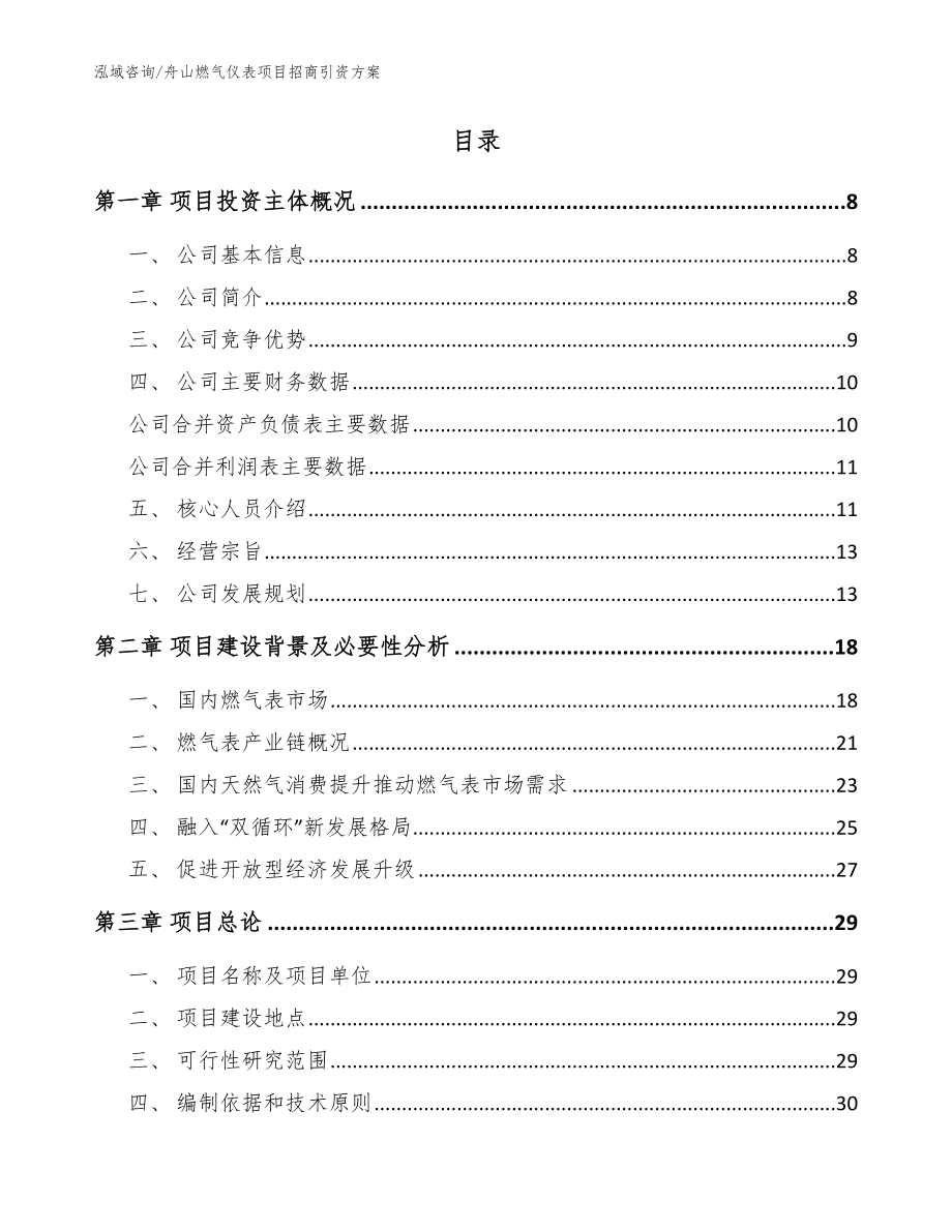 舟山燃气仪表项目招商引资方案_第2页