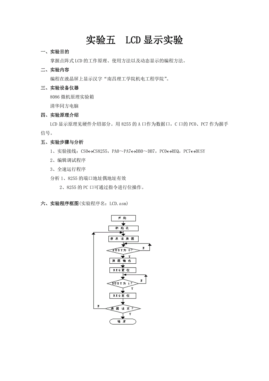 实验五　LCD显示实验_第1页