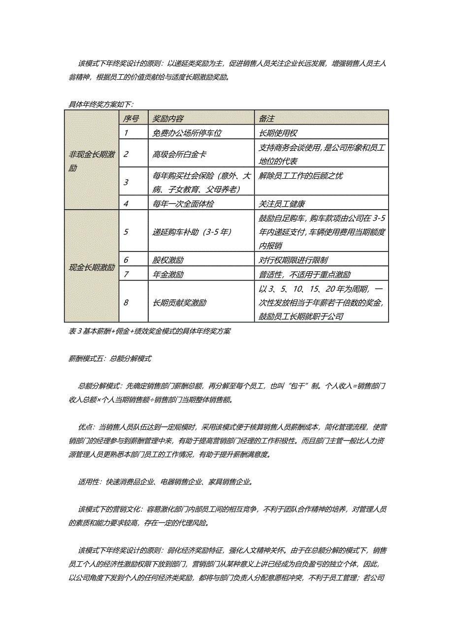 六种薪酬模式下销售员工的年终奖发放策略2843307556薪酬管理类_第5页