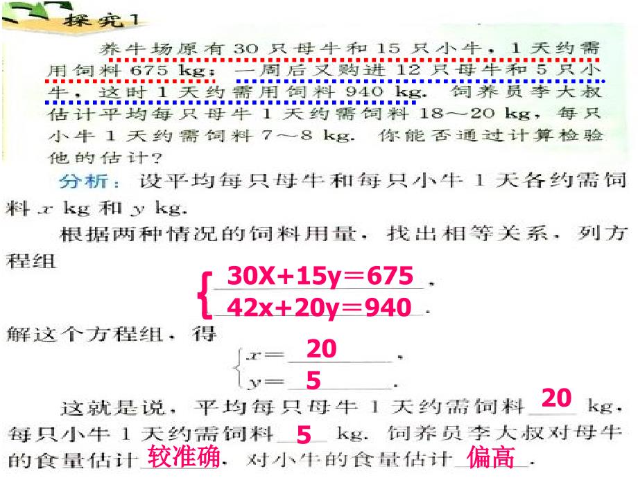 云南省西盟佤族自治县第一中学七年级数学下册 8.3 再探实际问题与二元一次方程组课件 人教新课标版_第3页