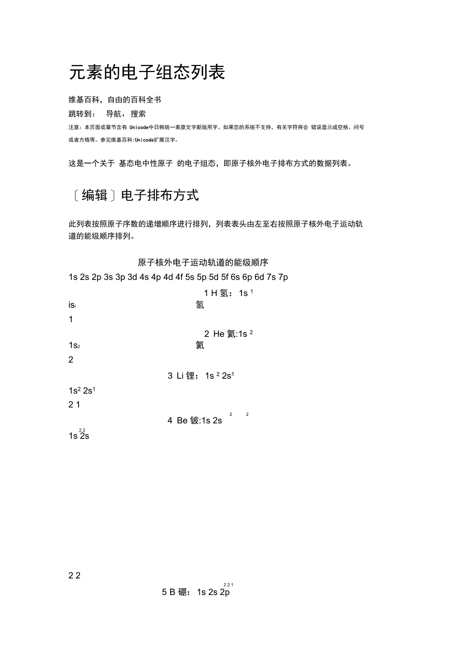 元素地电子组态列表_第1页