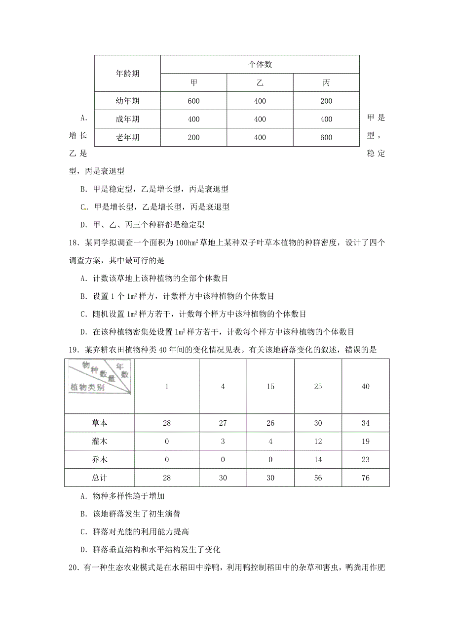 2010年高考生物试题及答案(海南卷).doc_第4页