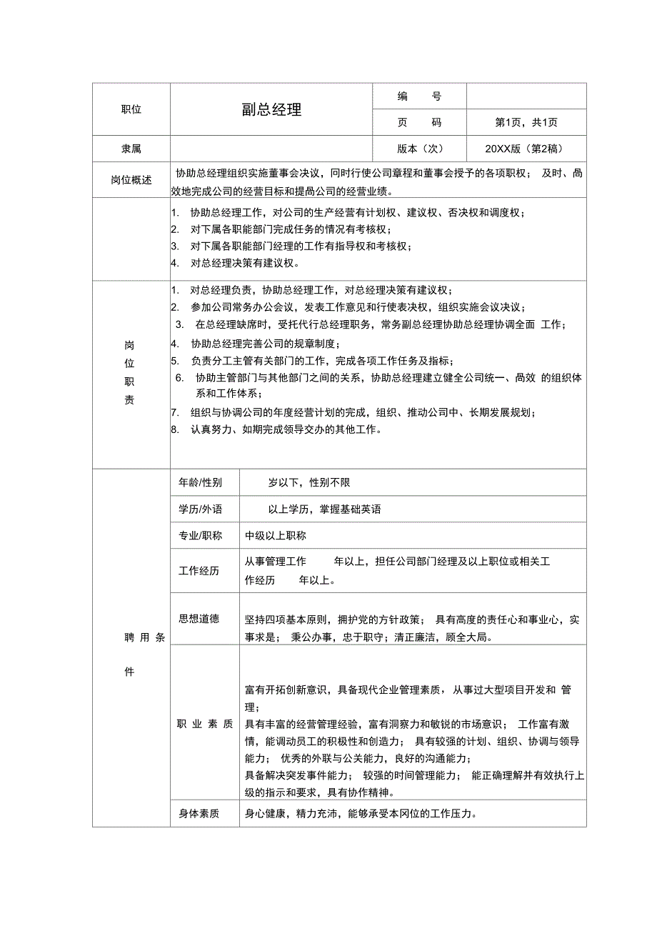 某建筑工程公司员工岗位职责说明书_第4页