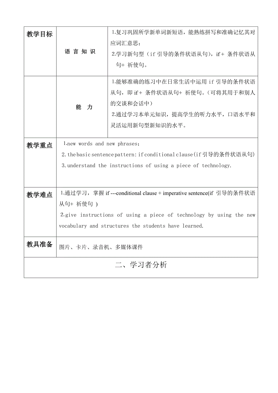 初中英语教学设计案例_第3页