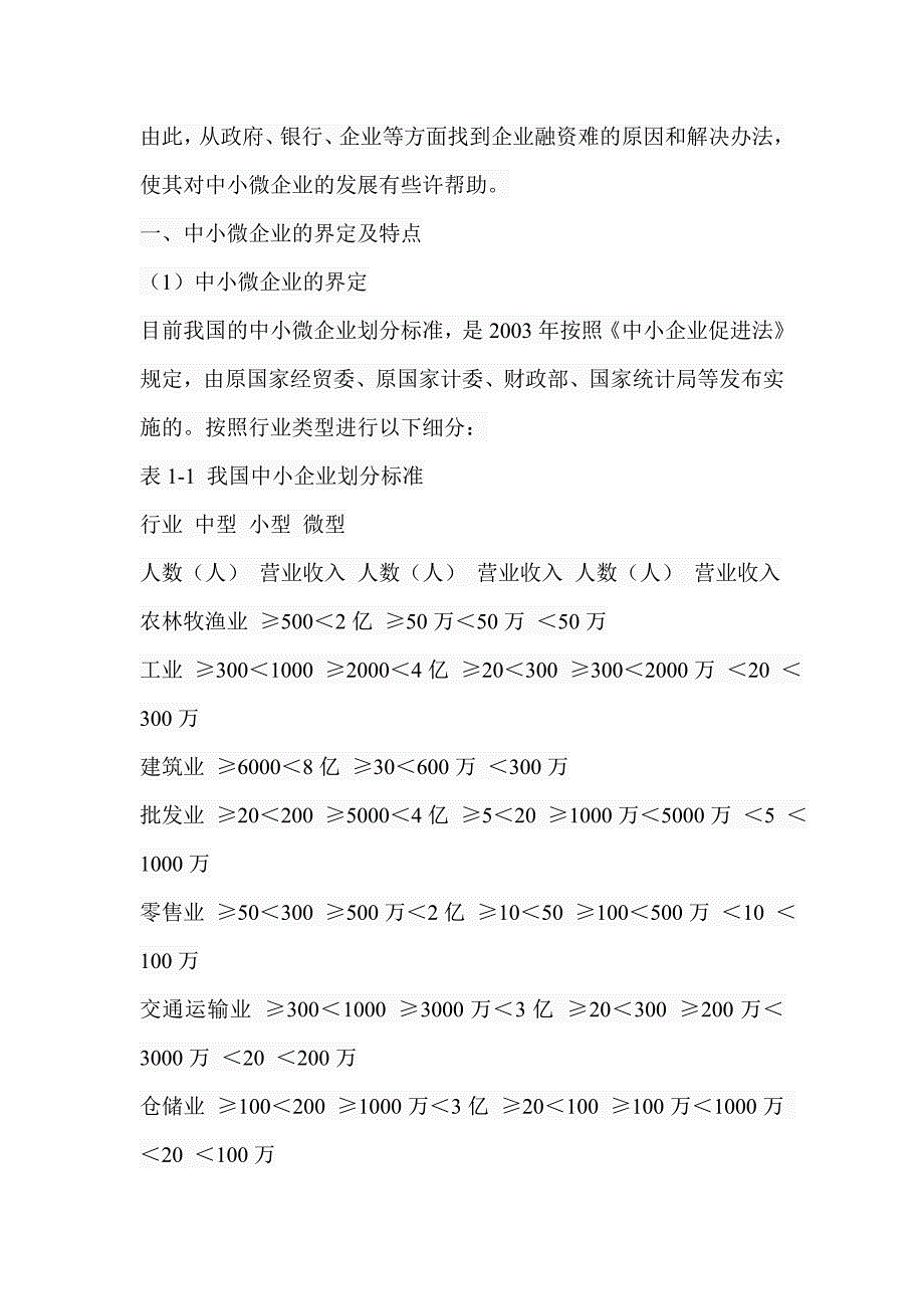 市中小微企业融资的现状、原因及其原因分析研究 财务管理专业_第3页