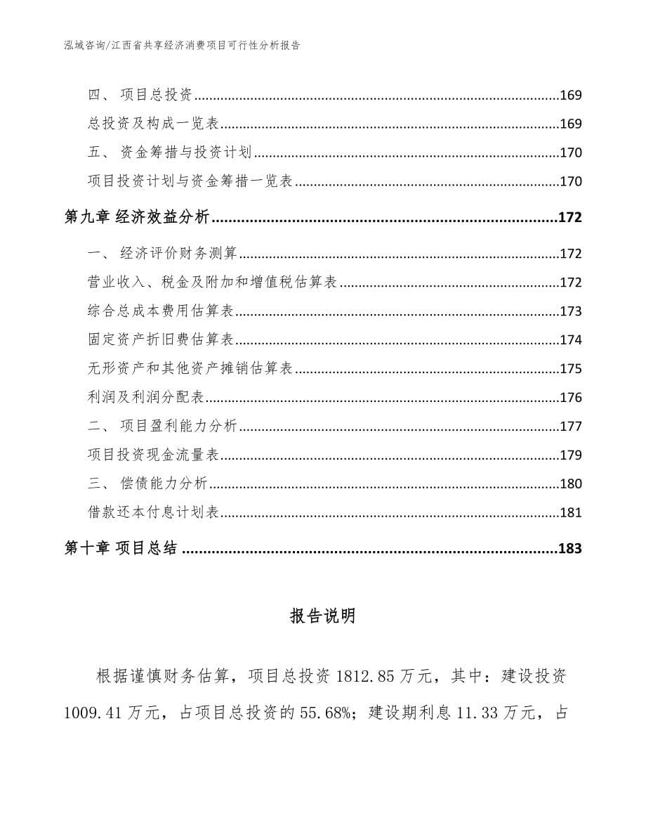 江西省共享经济消费项目可行性分析报告_参考范文_第5页