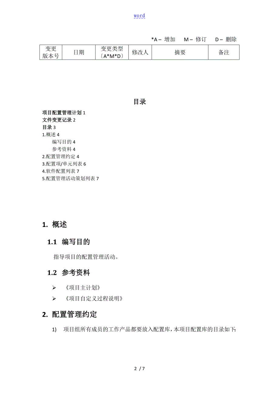 项目配置管理系统计划清单实用模板_第2页