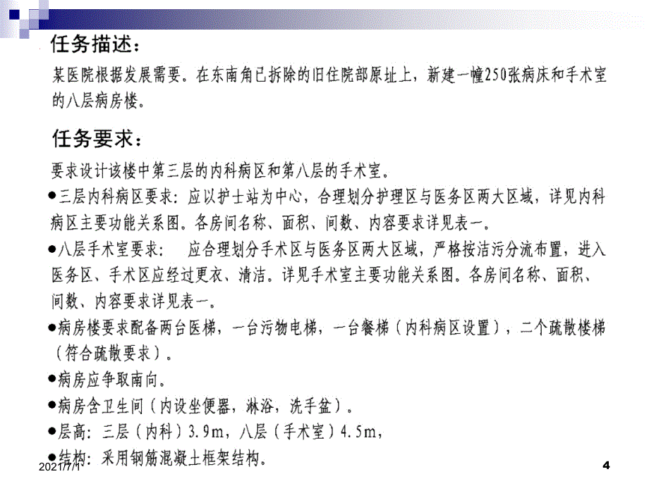 一注建筑方案作图2004年试题解析-医院病房楼设计_第4页