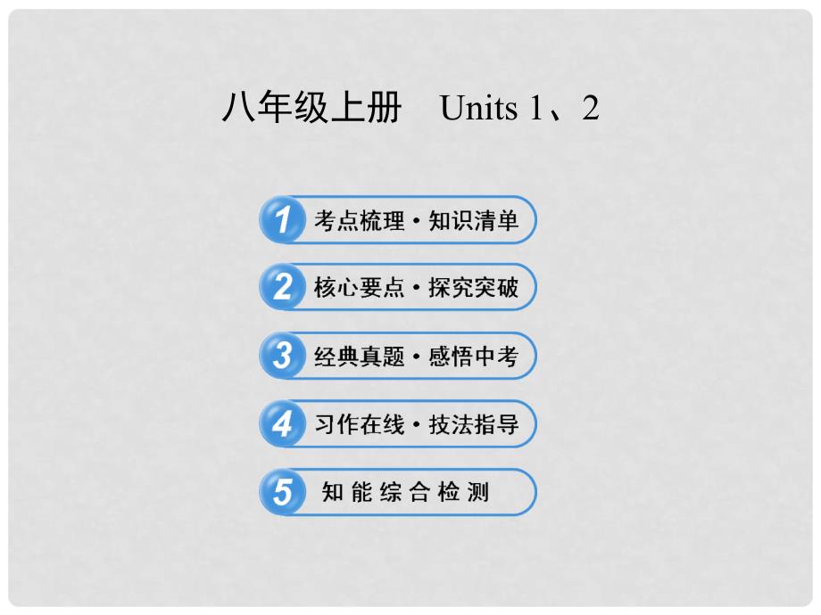 中考英语 八上 Units 12复习课件 牛津版_第1页