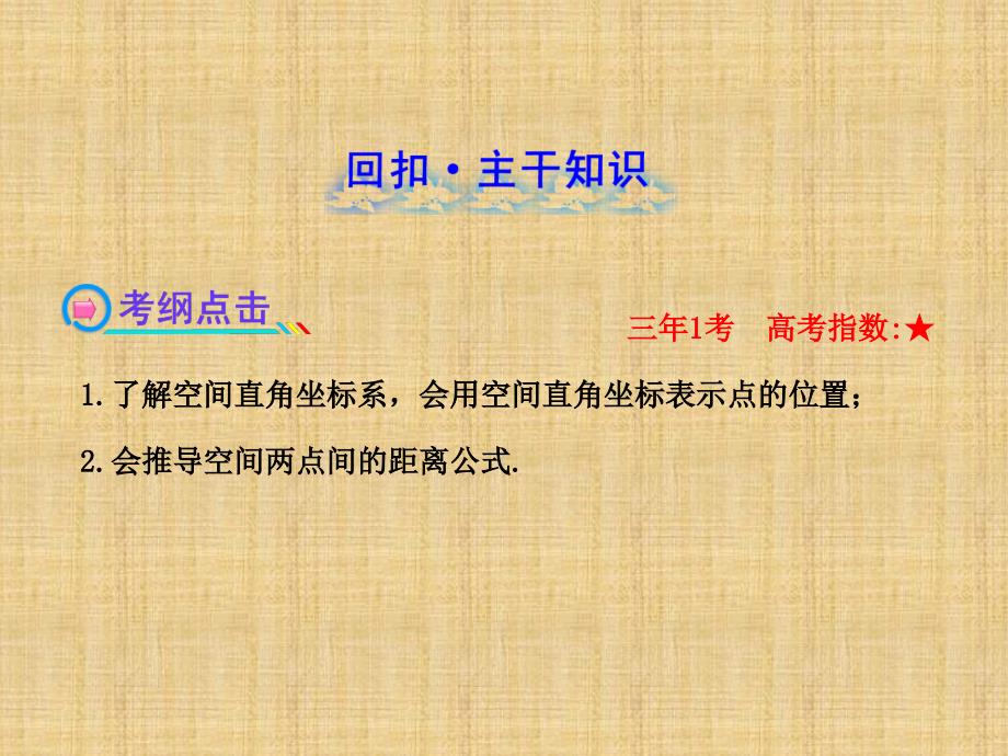 高考数学文一轮复习鲁闽皖专用空间直角坐标系新人教A课件_第2页