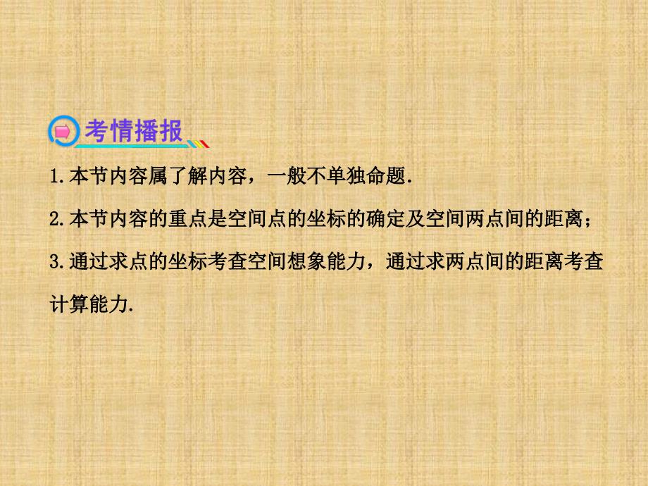 高考数学文一轮复习鲁闽皖专用空间直角坐标系新人教A课件_第3页