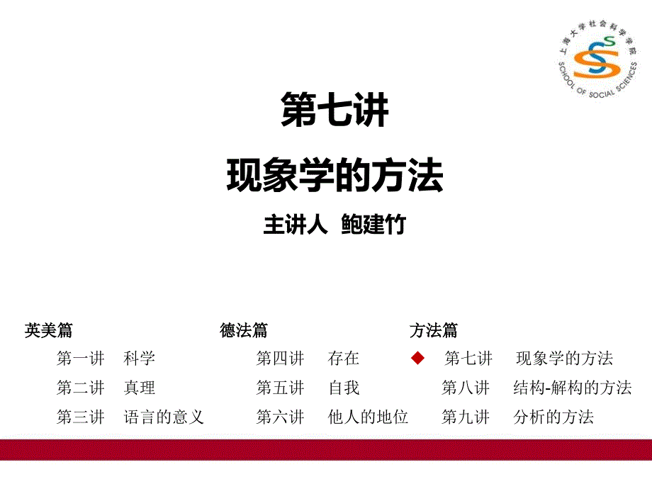 西方哲学十讲7现象学的方法.ppt_第1页