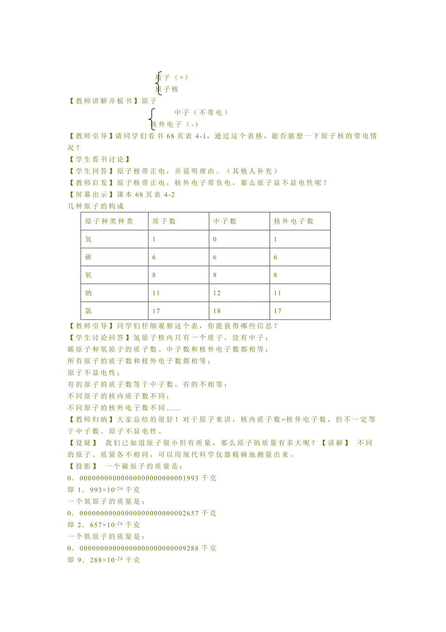 原子的构成教学学案_第2页