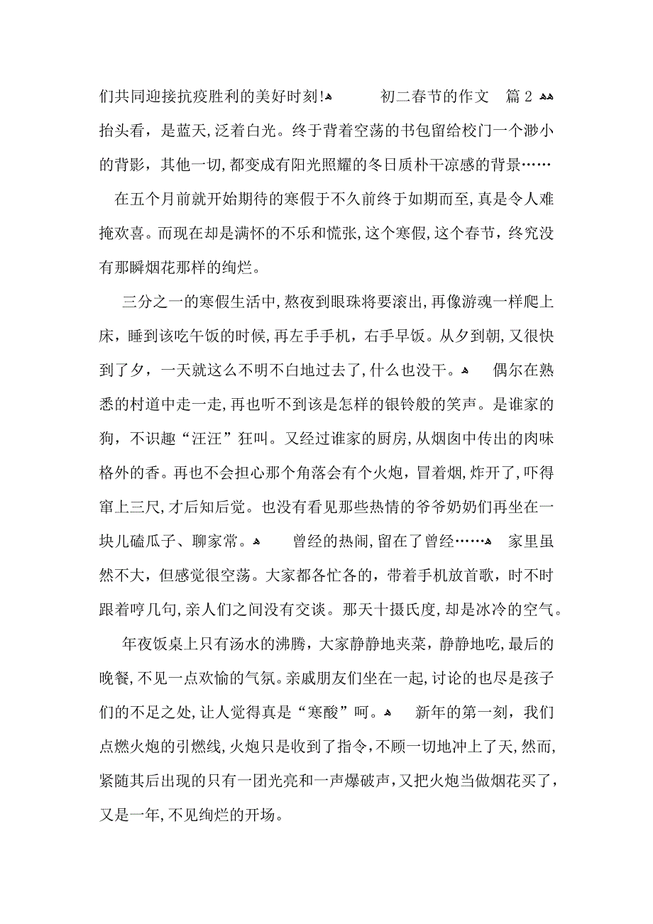 初二春节的作文集锦9篇_第2页
