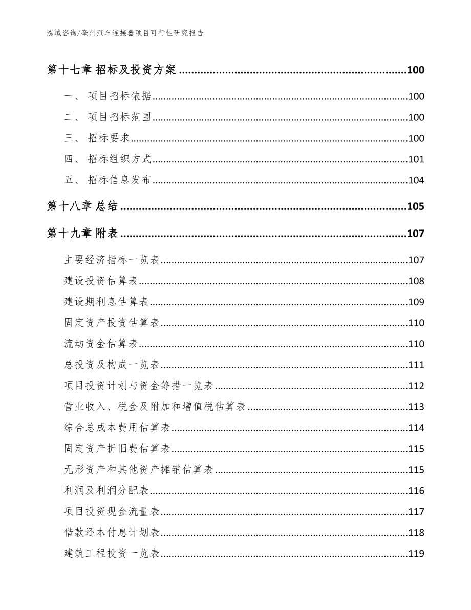 亳州汽车连接器项目可行性研究报告_第5页