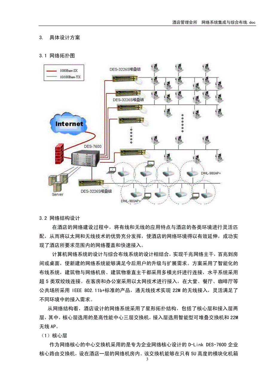 酒店管理会所 网络系统集成与综合布线_第3页