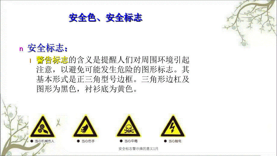 安全标志警示牌的意义1月PPT课件_第4页