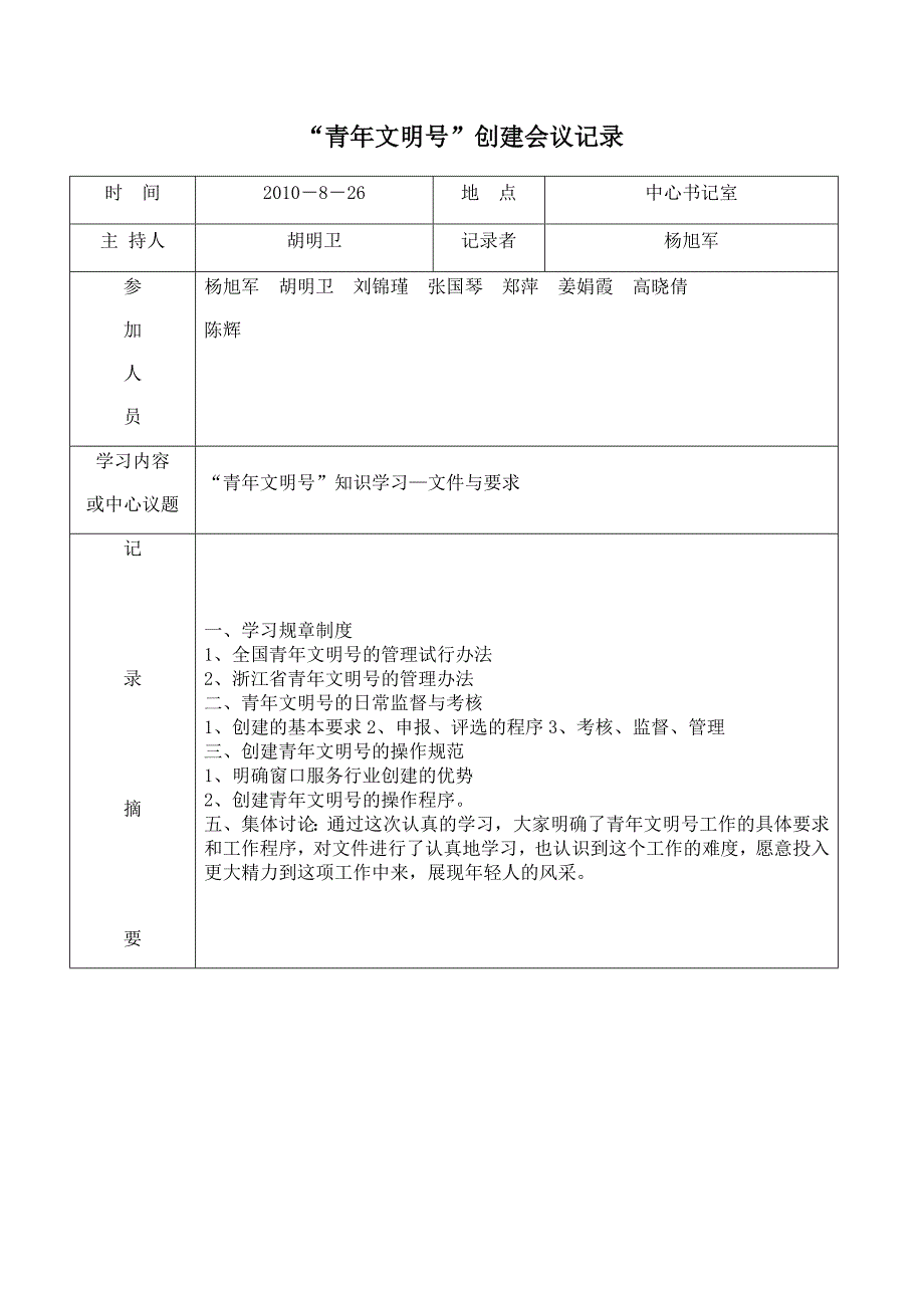 青年文明号创建会议记录_第4页