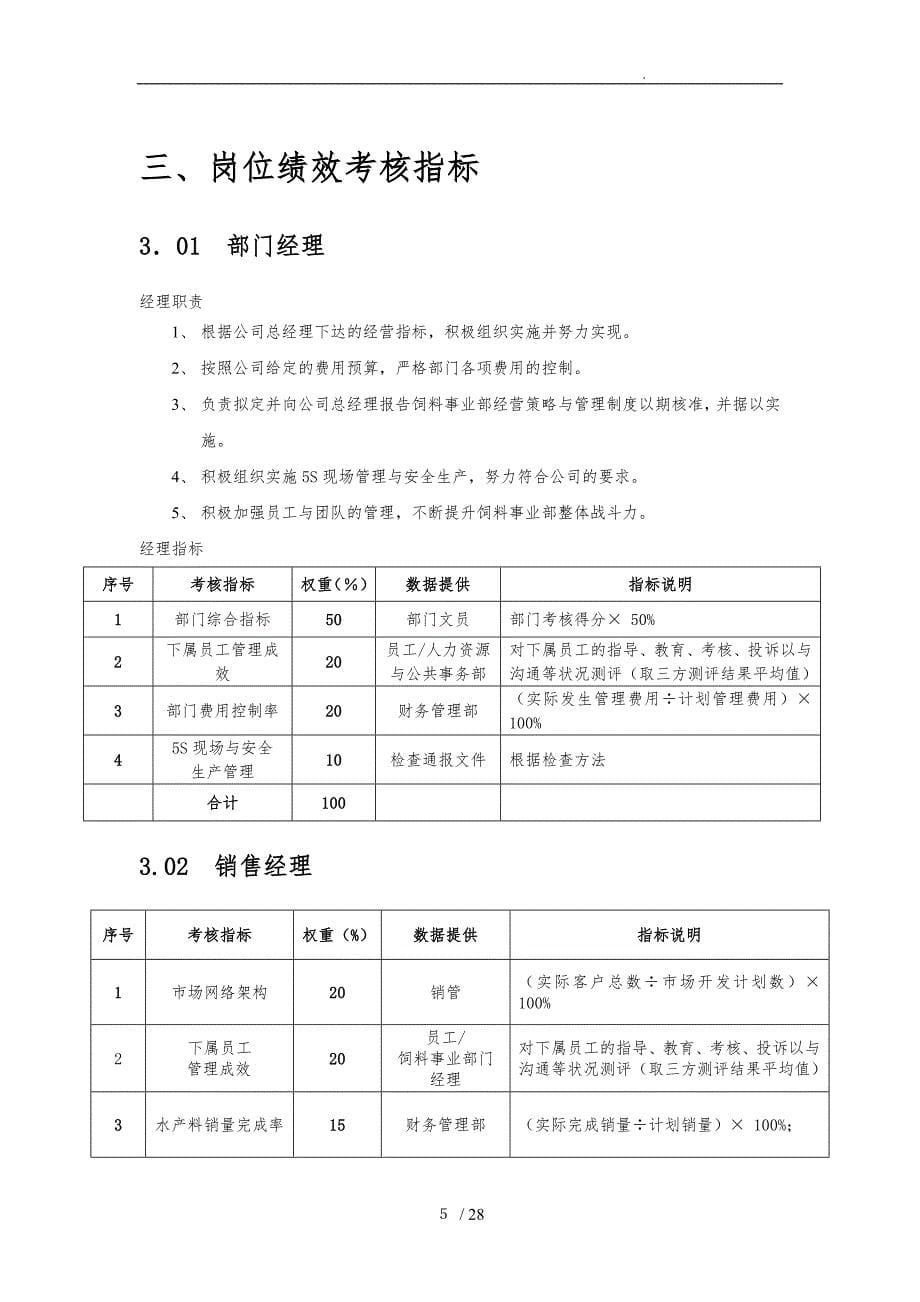 绩效考核评估标准材料32_第5页