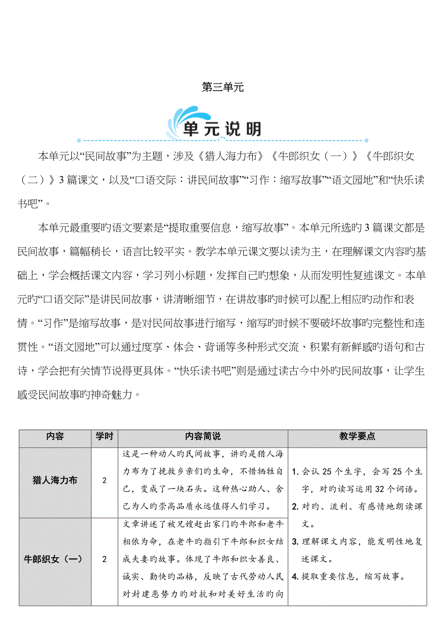 部编版五年级上册《 猎人海力布》教学设计_第1页