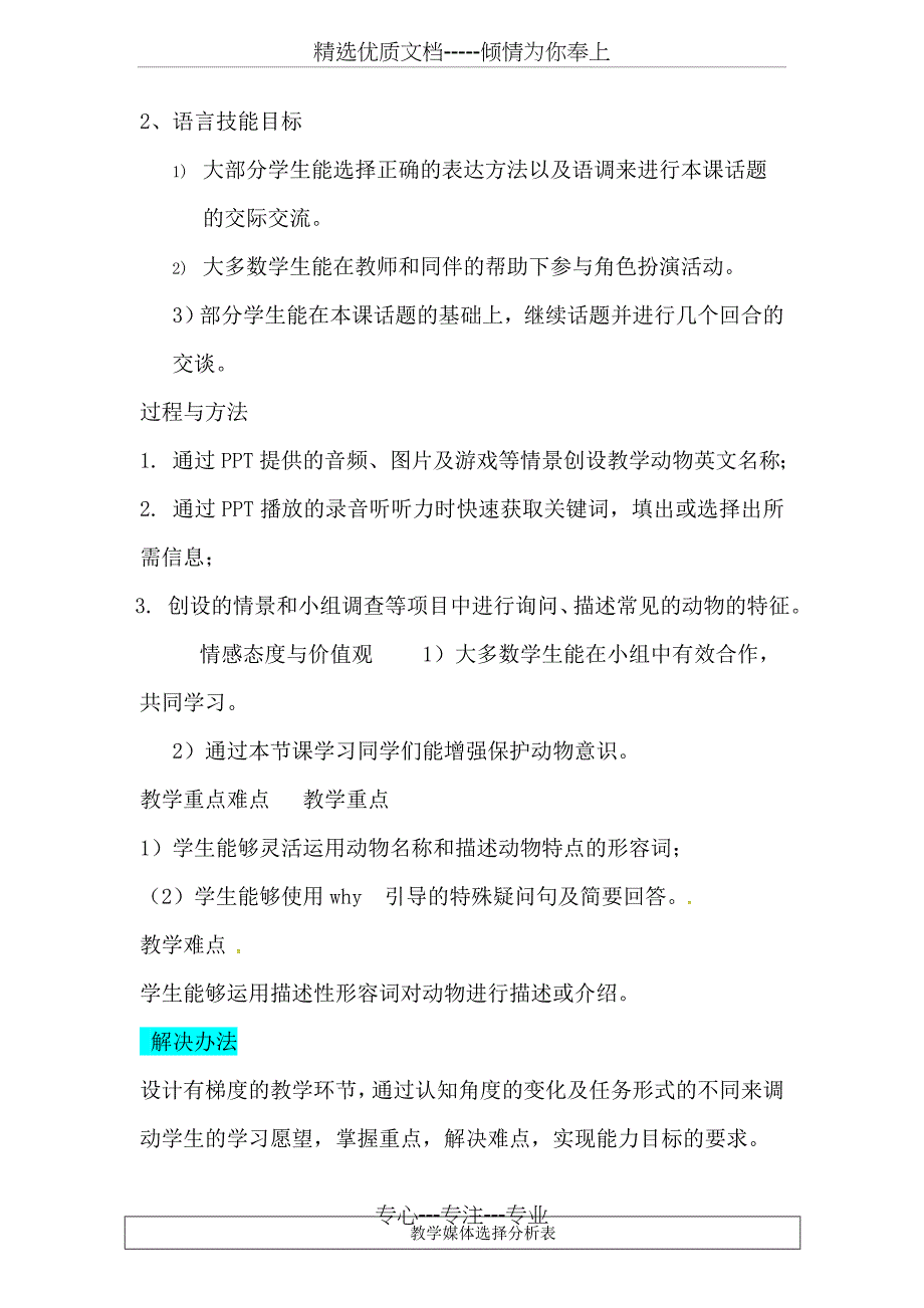 七年级英语下册Unit5WhydoyoulikepandasSectionA(1a-1c)教学设计(新版)人教新目标版_第2页