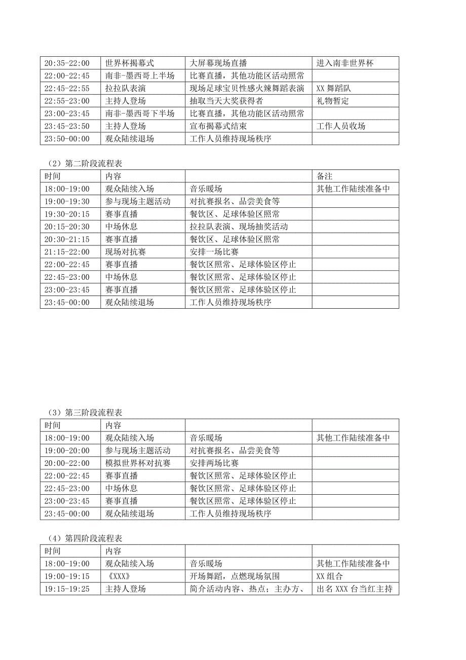 激情世界之夏活动策划方案_第5页