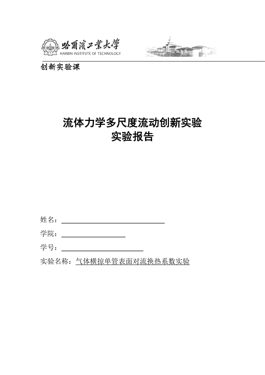 气体横掠单管表面对流换热实验.docx_第1页