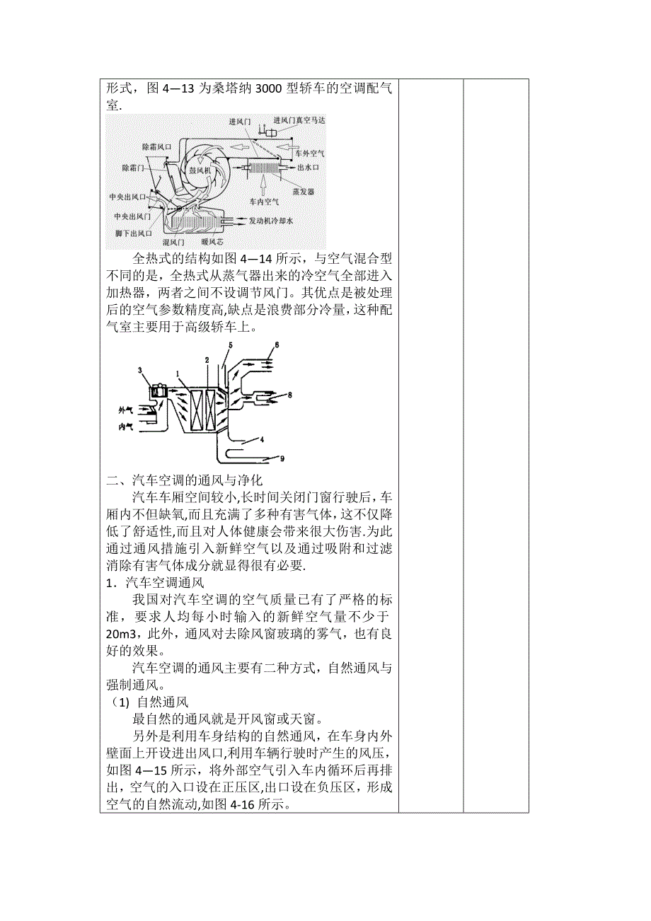 活动2汽车空调的通风与净化系统教案试卷教案.doc_第4页