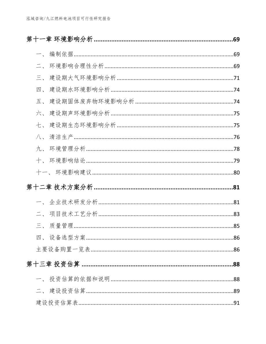 九江燃料电池项目可行性研究报告_第5页