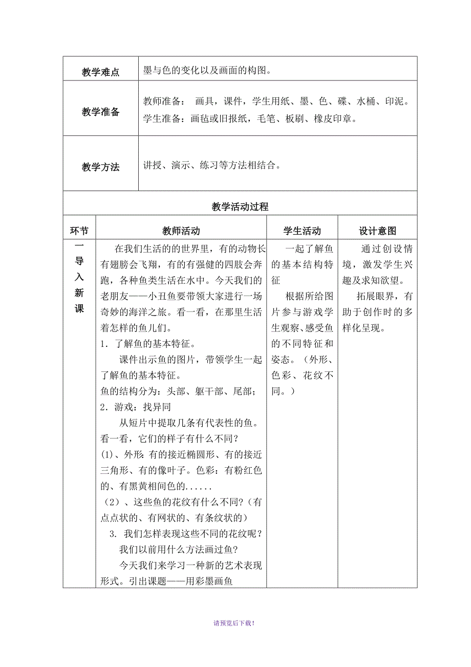 《用彩墨画鱼》优秀教案_第2页