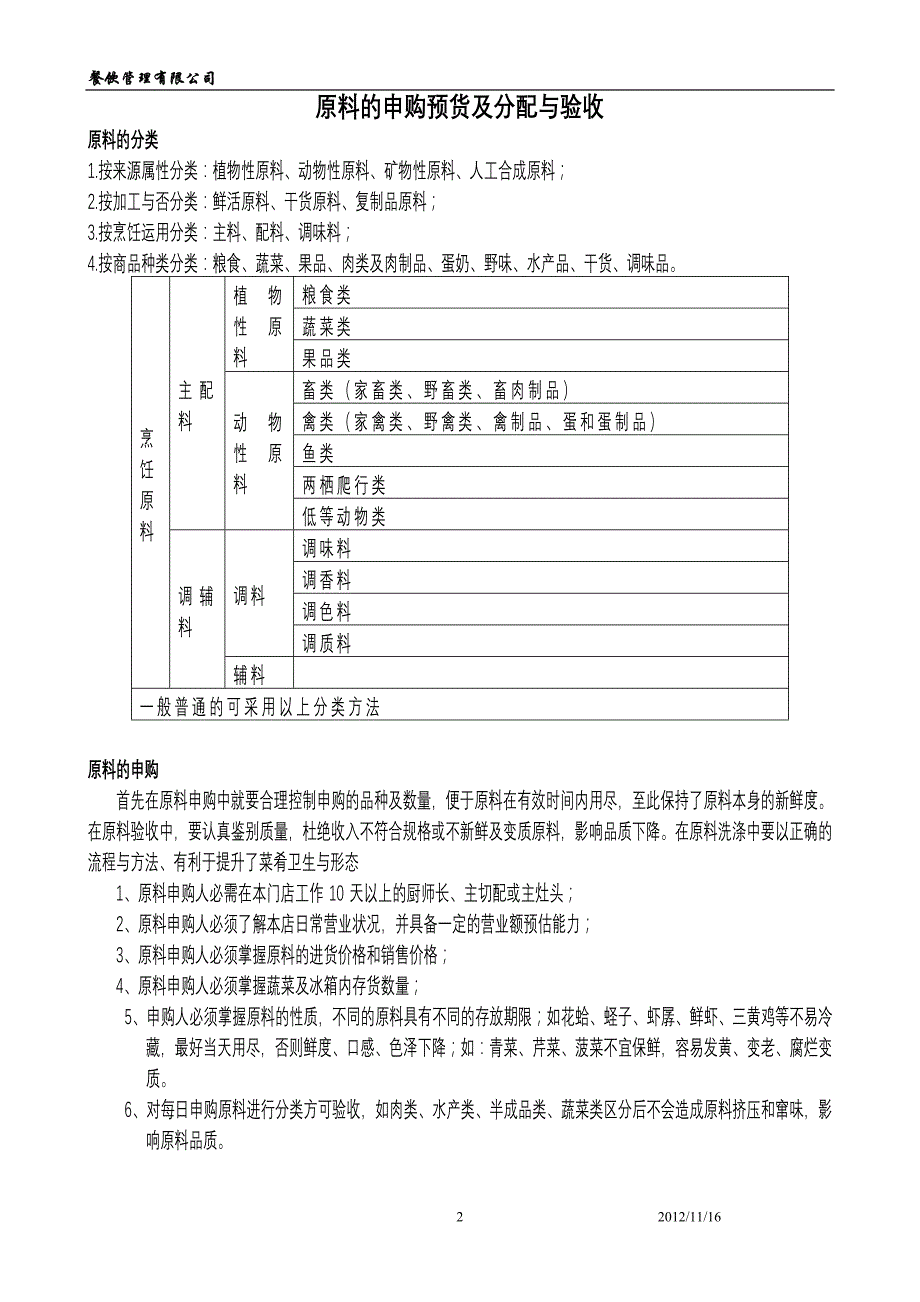 餐厅管理手册三原料验收与后厨规范标准_第2页