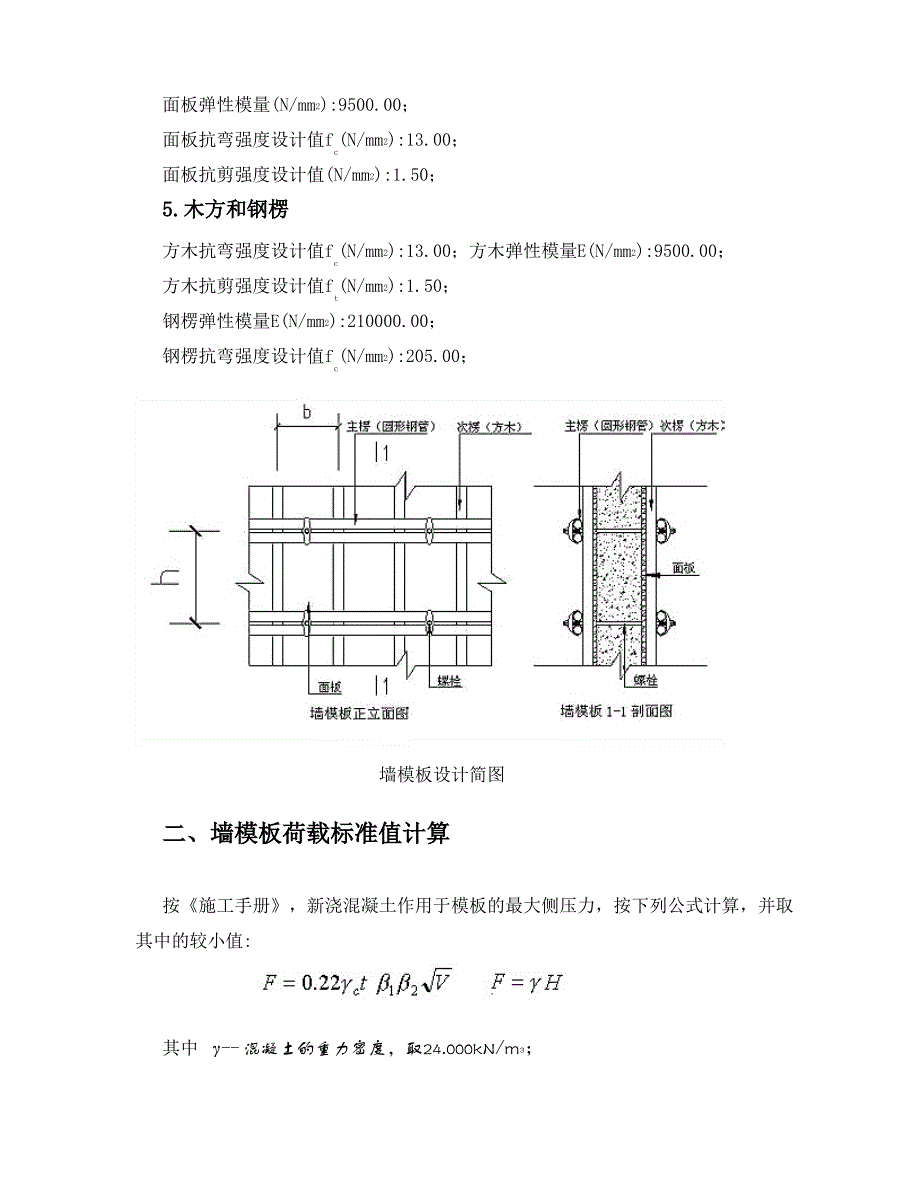 墙模板计算书汇总_第2页